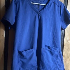 Med Couture Blue Scrub Top